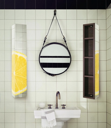 Поворотный зеркальный шкаф Shelf-on Hop Art Белый