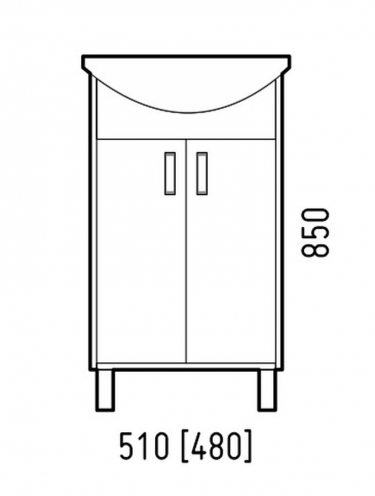 Тумба Corozo Koral Колор 50 9956 Серая