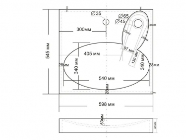 Раковина Corozo Andrea Comfort 60 10912 Белая