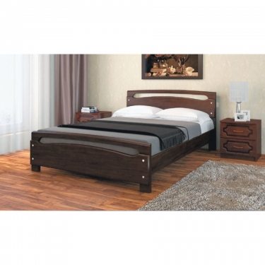 Кровать из массива Браво Камелия-2 200х140 Дуб коньяк