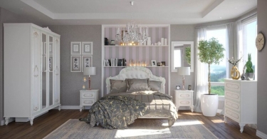 Кровать полутороспальная 1200 Любимый дом Луиза ЛД 665.290.000.001 Алебастр Шампань