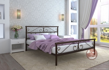 Кровать МилСон Эсмеральда plus 1400х1900 Коричневая