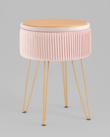 Пуф-столик Stool Group Астор светло-розовый