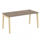 Стол рабочий руководителя Рива ONIX WOOD OW.SRR-4.8 Тиквуд Темный/Светлый