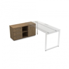 Тумба с 3-мя ящиками и дверкой ALSAV GLOSS LINE 9НТ.006 Teakwood