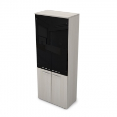 Шкаф высокий со стеклом ALSAV GLOSS LINE 9НШ.005.22 Ivory