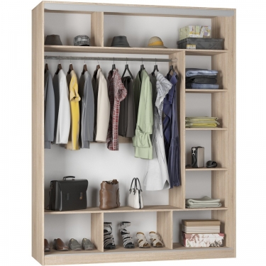 Шкаф-купе Аларти B-230х180х60-2ДМ-D7D8D7