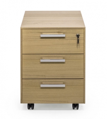 Тумба подкатная 3 ящика Profoffice ENZO 109 501 ECL-L 51 Светлый эвкалипт Хром