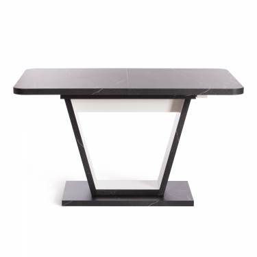 Стол обеденный Tetchair VOX ЛДСП, 132-172x85x75,5 см, Мрамор черный/Белый
