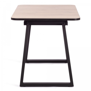 Стол Tetchair MALTIDO ЛДСП/HPL/металл, 130 х 75+30 х 75 см, Агат серый/черный