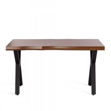 Стол Tetchair EFFRON mod. 1412 ЛДСП+меламин/металл, 140 х 80 х 75 см, walnut орех/черный