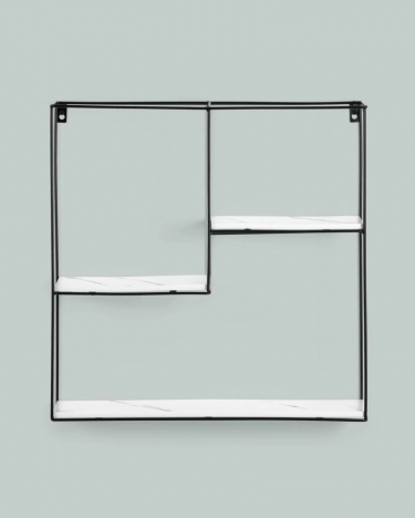 Полка Stool Group Square черная Черный мрамор