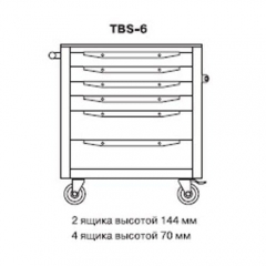 Тележка инструментальная КМК TBS-6 синий