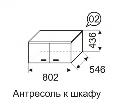 Антресоль к шкафу Ижмебель Квест 2