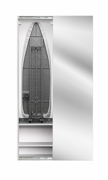 Шкаф со встроенной гладильной доской Shelf-on Iron Box Print правый, купе Беленый дуб