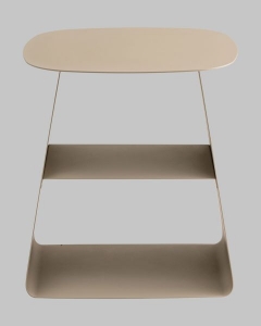Журнальный столик Stool Group Leyre металл бежевый