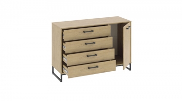 Комод Трия Лофт тип 3 Черный/Бунратти
