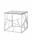 Журнальный столик Stool Group АРТ ДЕКО 55x55 Серебро