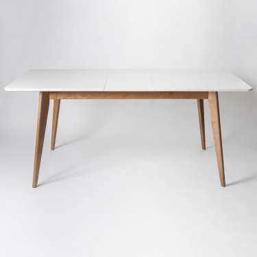 Стол обеденный DAIVA Пегас Plus 120x75 Морилка Дуб золотой Эмаль белая