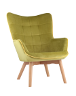 Кресло Stool group Манго, вельвет, оливковый