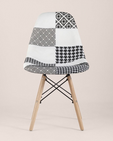 Стул Stool Group Eames DSW Пэчворк Черно-белый