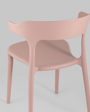 Стул пластиковый Stool Group Neo с подлокотниками Пыльно-розовый