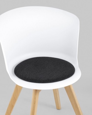 Стул пластиковый Stool Group Blossom с подушкой Белый