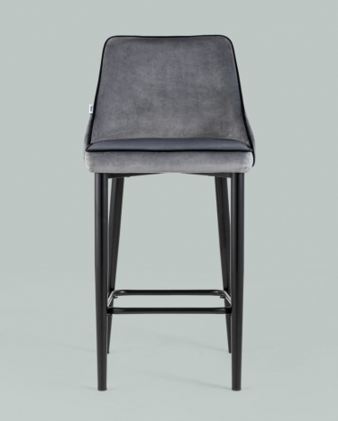 Стул полубарный Stool Group Коби велюр Серый