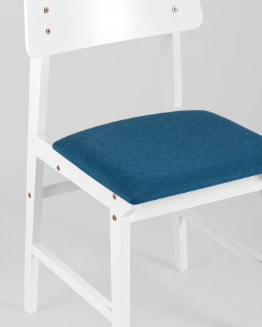 Комплект из двух стульев Stool Group ODEN WHITE 2 шт Синий