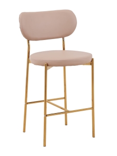 Стул полубарный Stool Group Барбара gold Б экокожа Бежевый