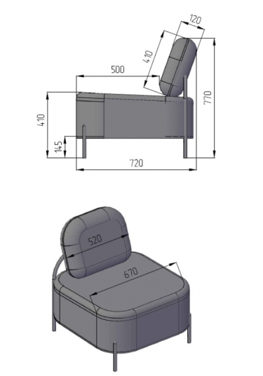 Кресло R-home Gawaii К Лиловый