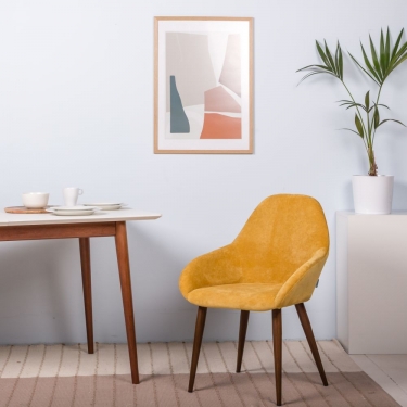 Стул R-home Kent Желт/Темный Орех