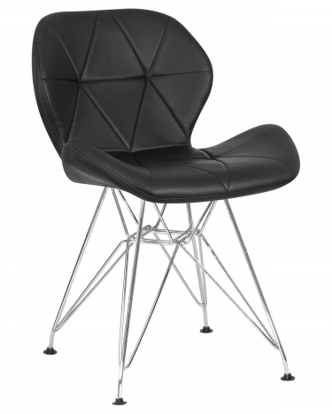 Стул обеденный DOBRIN DOBRIN BUTTERFLY CHROME Черный