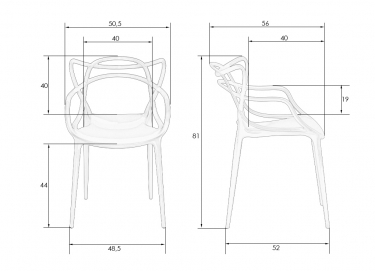 Стул обеденный DOBRIN DOBRIN MASTERS Бежевый GR-03