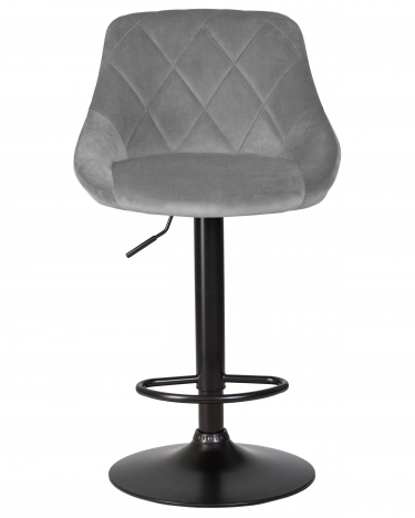 Стул барный DOBRIN DOBRIN LOGAN BLACK Серый велюр MJ9-75