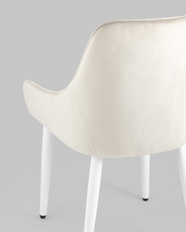 Стул Stool Group Диана white-black велюр Кремовый
