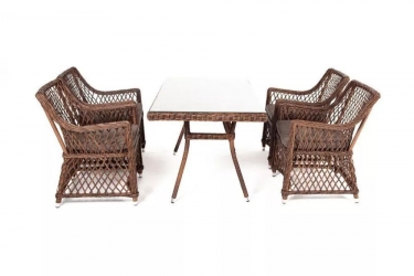 Обеденная группа 4sis Латте-140 R LCR4T-5-SET brown