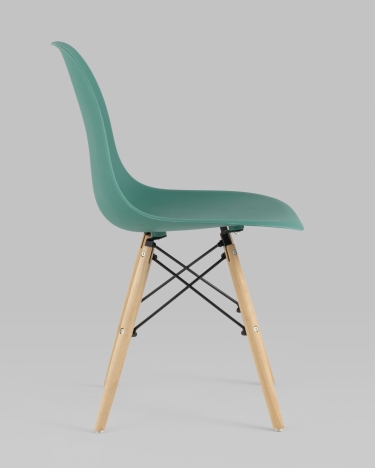 Стул Stool Group Eames DSW 4 шт. Серо-зеленый