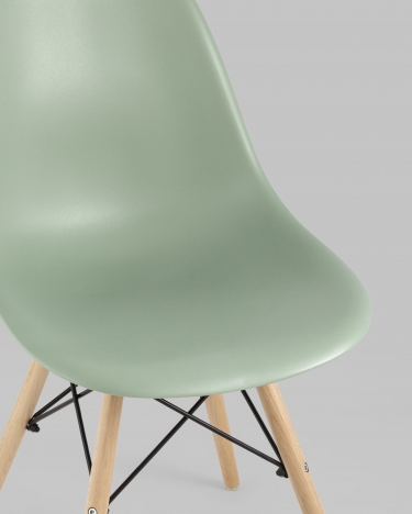 Стул Stool Group SIMPLE DSW NEW Серо-зеленый
