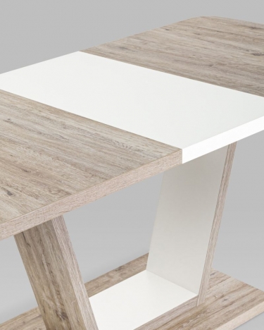 Стол раскладной Stool Group Vector 120-160 Дуб анкона-белый
