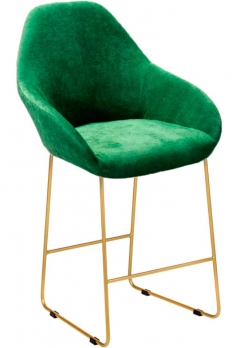 Стул полубарный R-home Kent ПБ Грин/Линк Золото