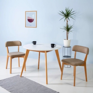 Стол R-home Лунд круглый д.860 бук-белый