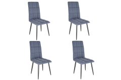 Набор стульев Мебельсон Турин 2 4 шт. CHS.N.03 индиго велюр/черный