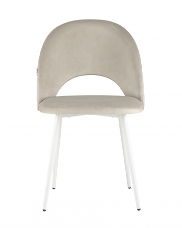 Стул Stool Group Меган white NEW велюр с ромбами Бежевый