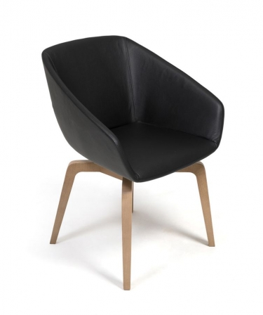 Кресло для посетителя Profoffice ALMA WOOD L3 oak Dakota black