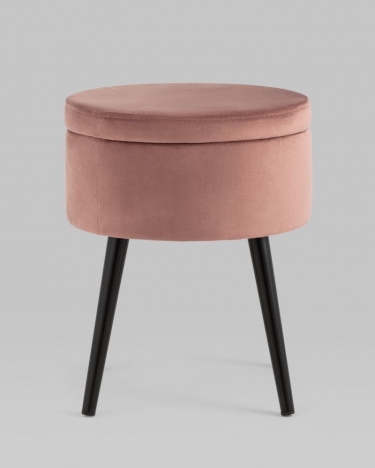 Пуф Stool Group Клайс с ящиком велюр Пыльно-розовый
