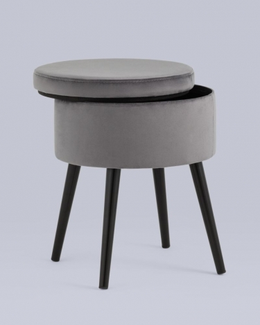 Пуф Stool Group Клайс с ящиком велюр Серый