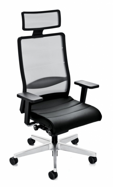 Кресло на черных опорах без подлокотников Profoffice PINKO plastic 4legs black Jade9502 noArms Серый Черный