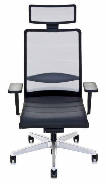 Кресло на черных опорах, без подлокотников Profoffice Pinko Mesh 4legs black SLW 58 noArms Голубой Черный