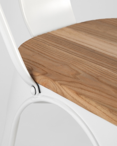 Стул Stool Group TOLIX WOOD Белый